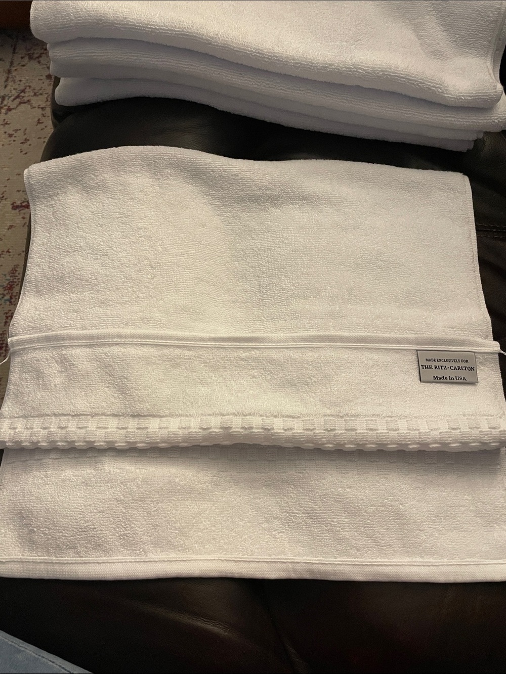 The Ritz-Carlton Luxury White Hand Towels - Hotel-Grade Cotton NWOT
